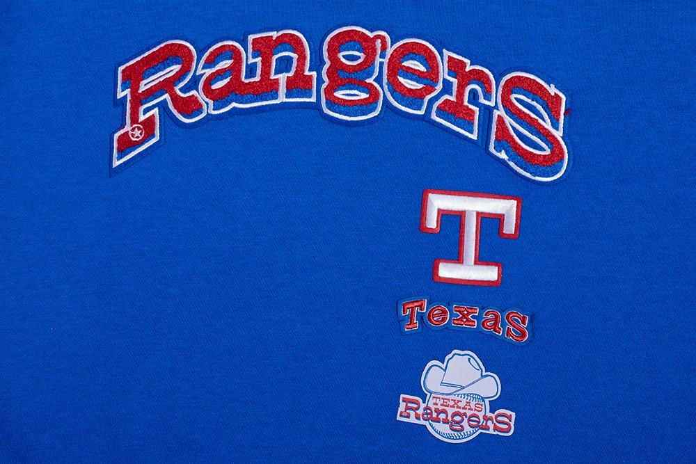 Pro Standard Women's Texas Rangers Retro Classics Crewneck - Royal/Red - ROYAL/RED Thumbnail View 6