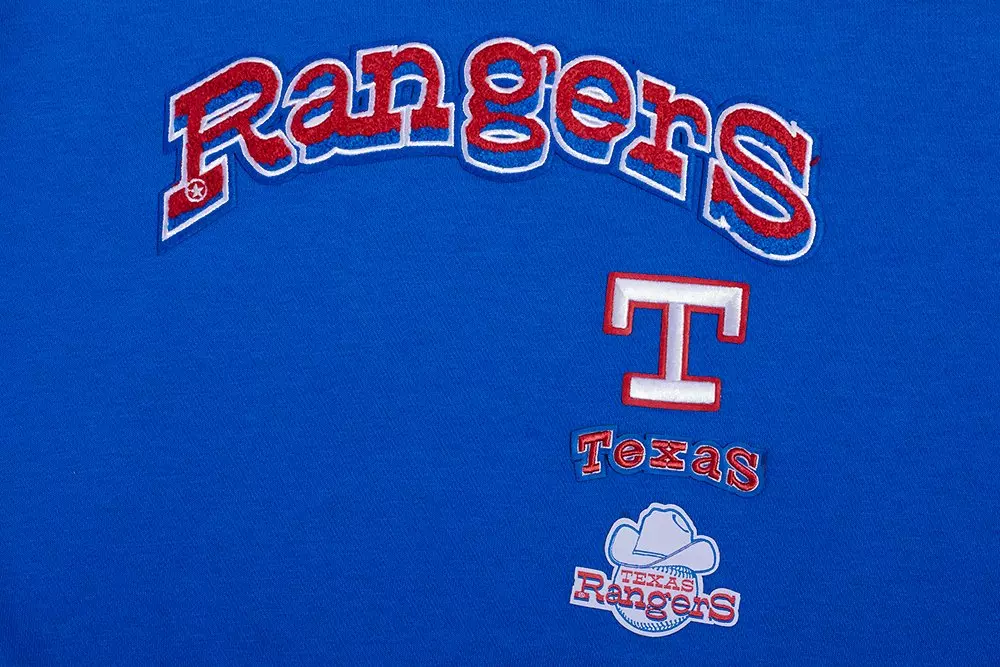 Pro Standard Women's Texas Rangers Retro Classics Crewneck - Royal/Red - ROYAL/RED