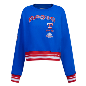 Pro Standard Women's Texas Rangers Retro Classics Crewneck - Royal/Red