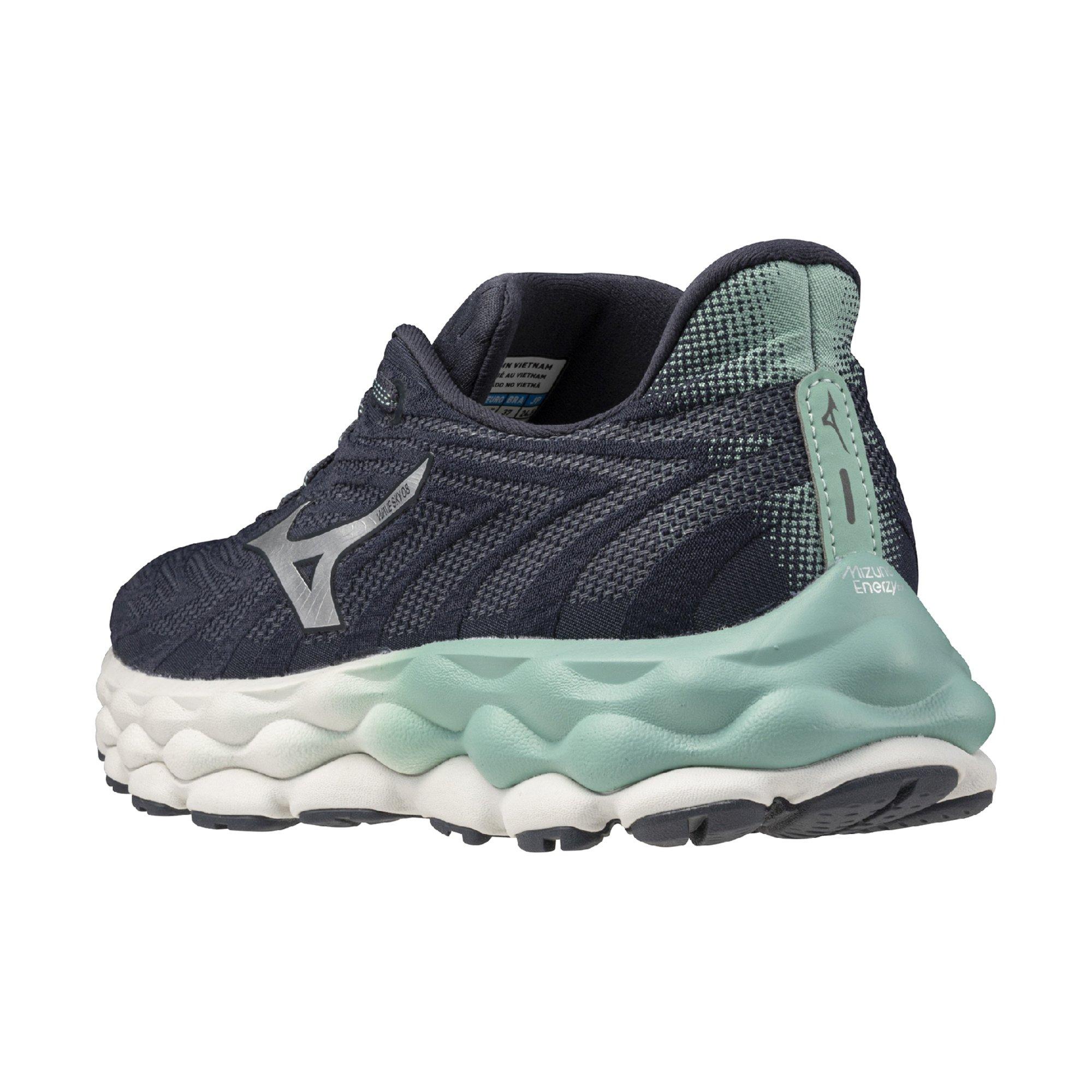 Mizuno Wave Sky 8 "India Ink/Silver" Women's Running Shoe - INK/SILVER Thumbnail View 4