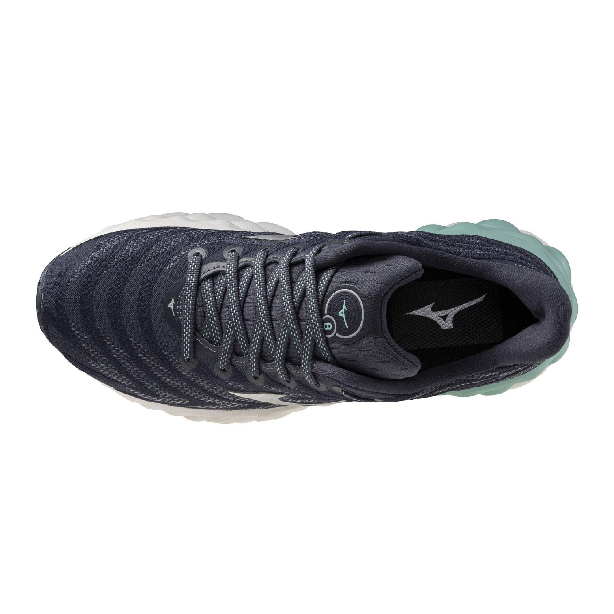 Mizuno Wave Sky 8 "India Ink/Silver" Women's Running Shoe - INK/SILVER Thumbnail View 6