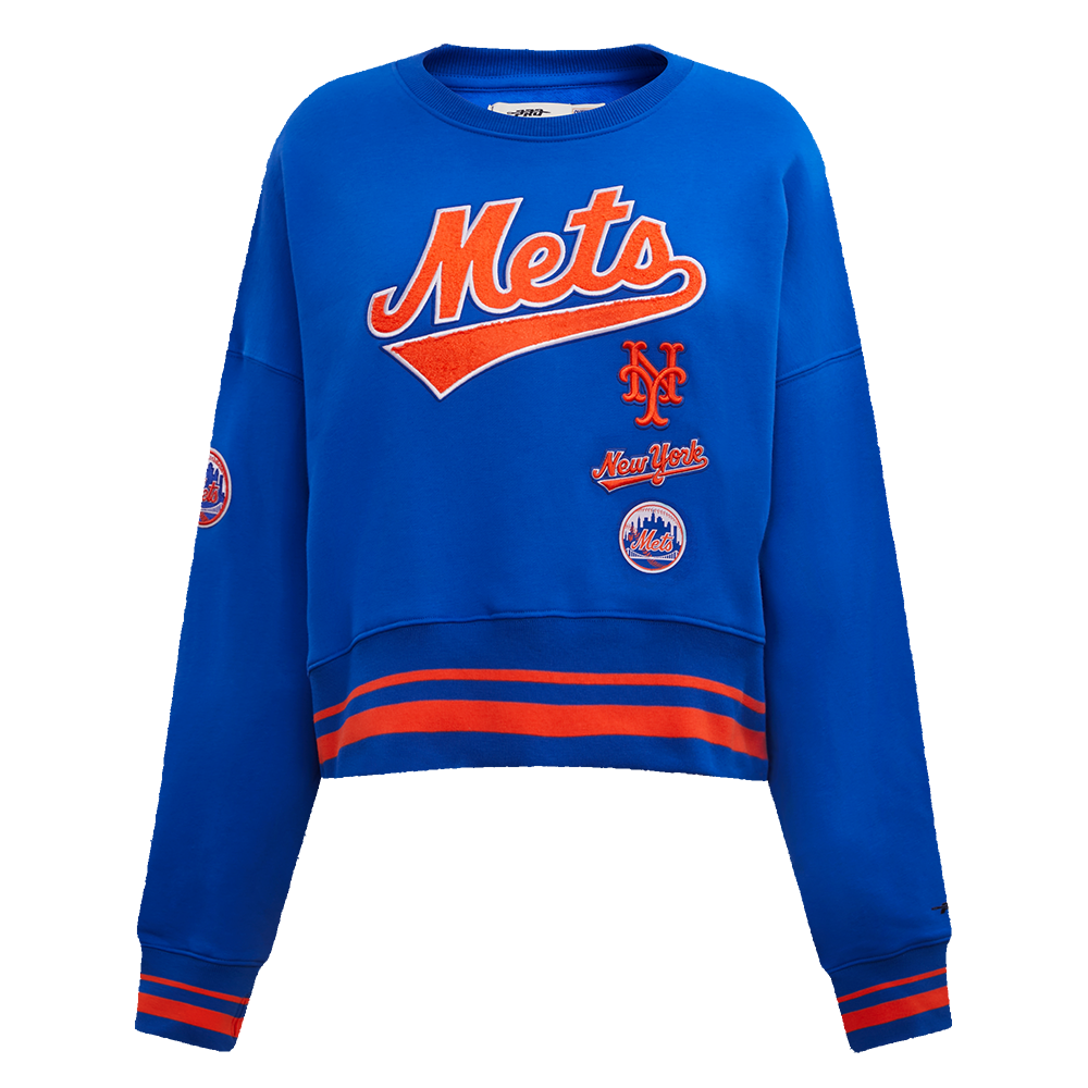 Pro Standard Women's New York Mets Retro Classics Crewneck - Royal/Orange - ROYAL/ORANGE Thumbnail View 1
