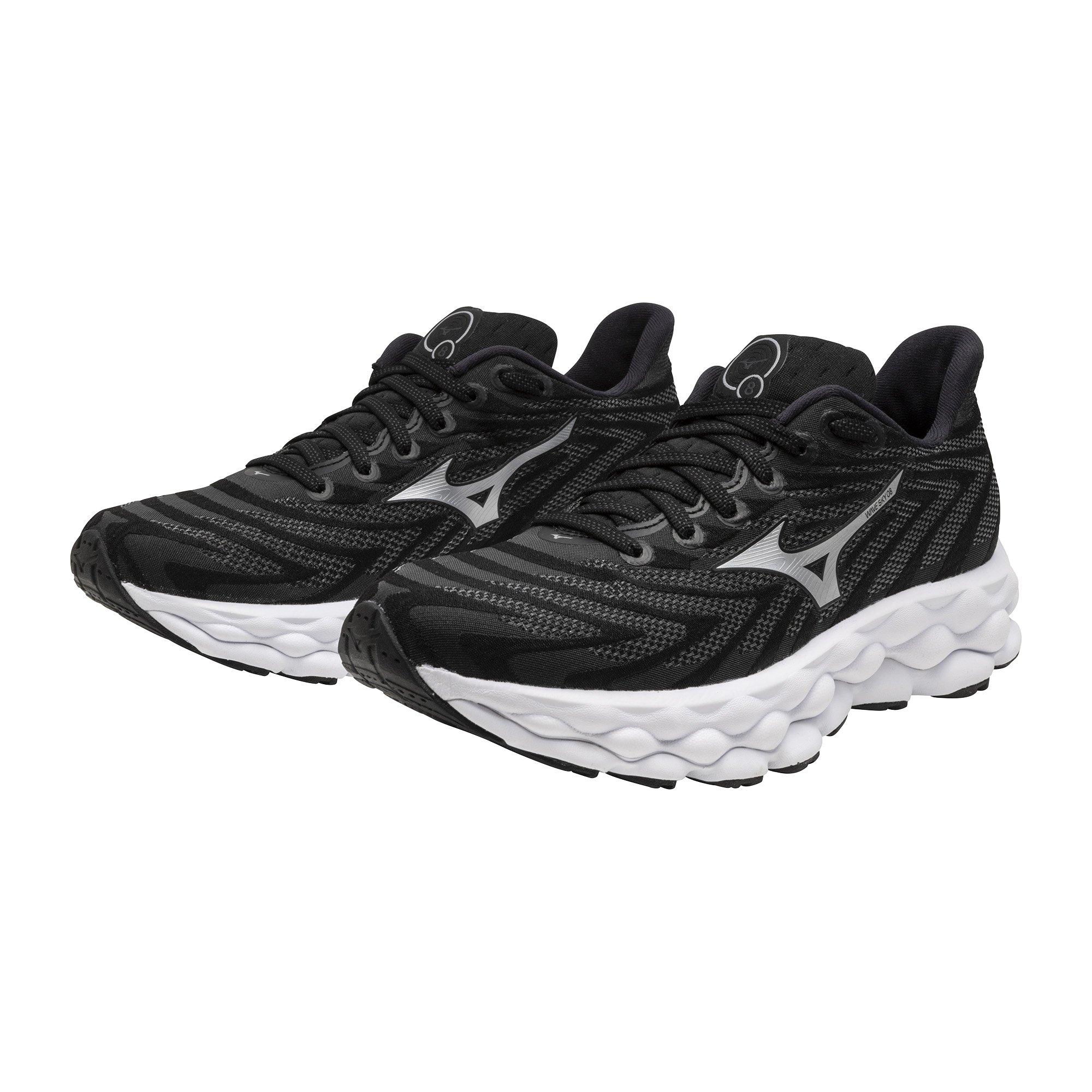 Mizuno Wave Sky 8 "Black/Silver" Women's Running Shoe - BLACK/SILVER Thumbnail View 5
