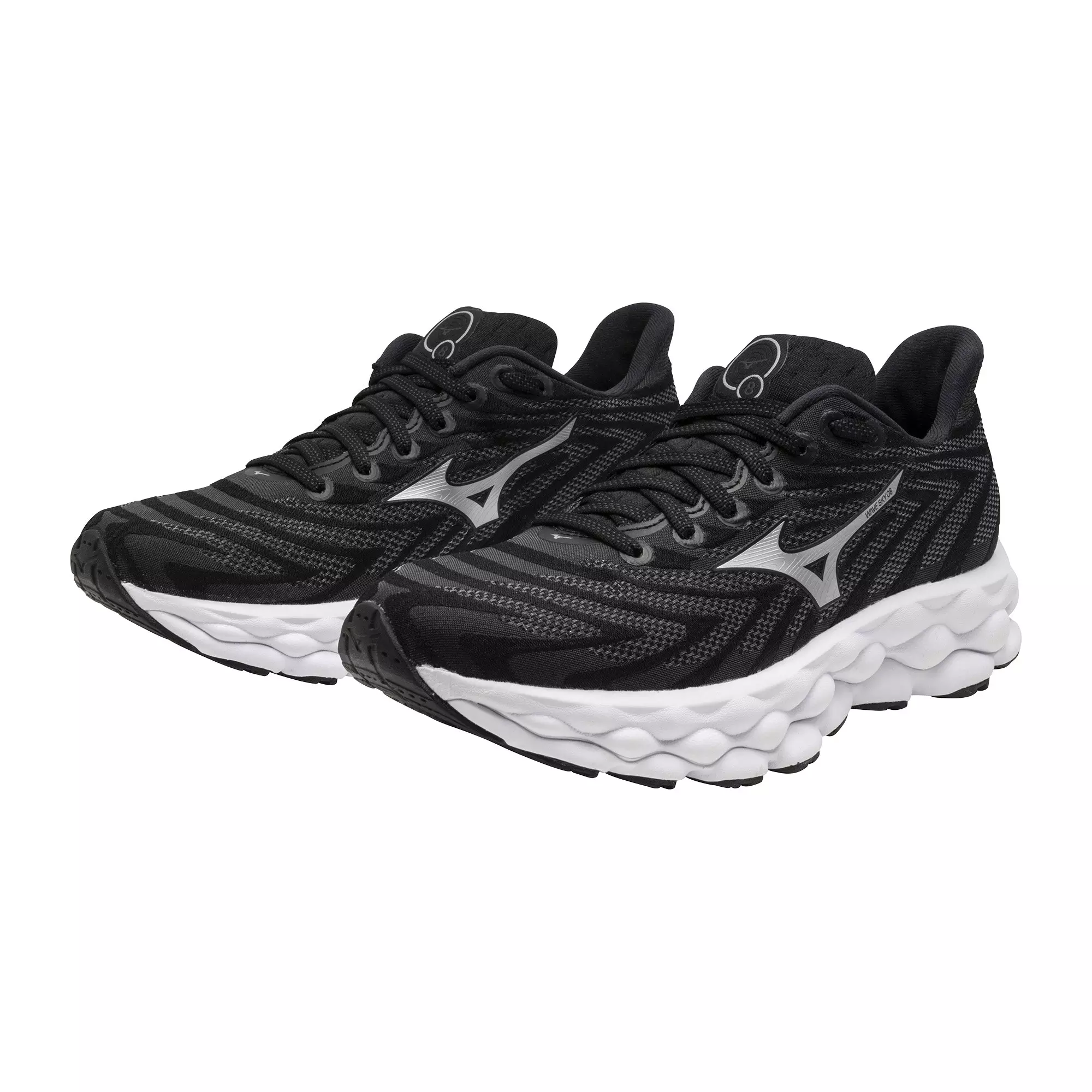 Mizuno Wave Sky 8 "Black/Silver" Women's Running Shoe - BLACK/SILVER