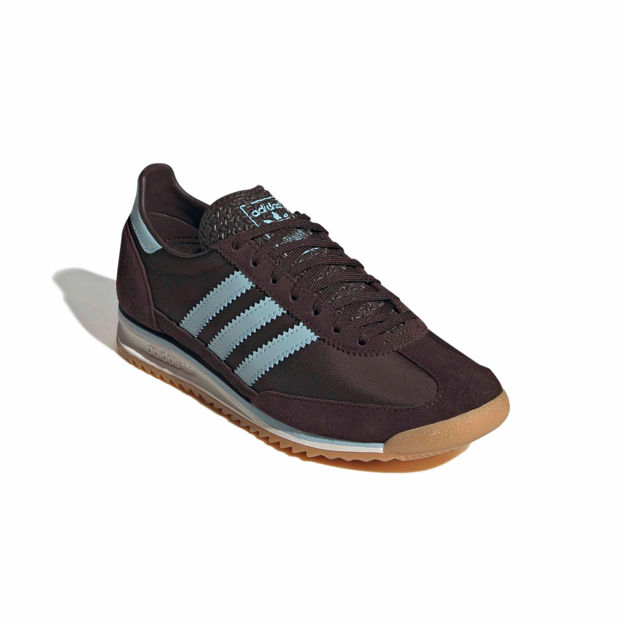 adidas Originals SL 72 OG "Aurora Coffee/Icey Blue/Off White" Women's Shoe - COFFEE/BLUE/OFF WHITE Thumbnail View 3