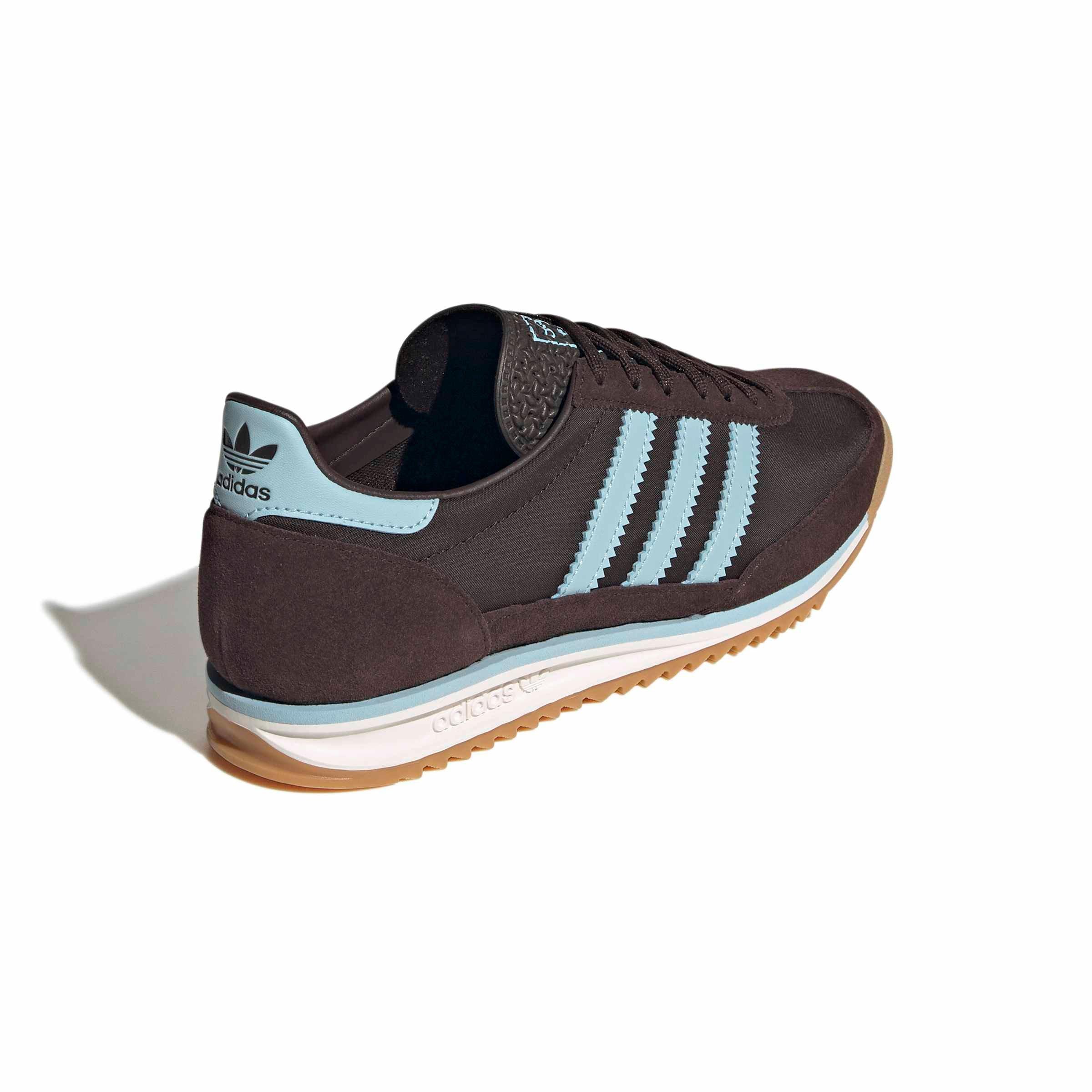 adidas Originals SL 72 OG "Aurora Coffee/Icey Blue/Off White" Women's Shoe - COFFEE/BLUE/OFF WHITE Thumbnail View 4