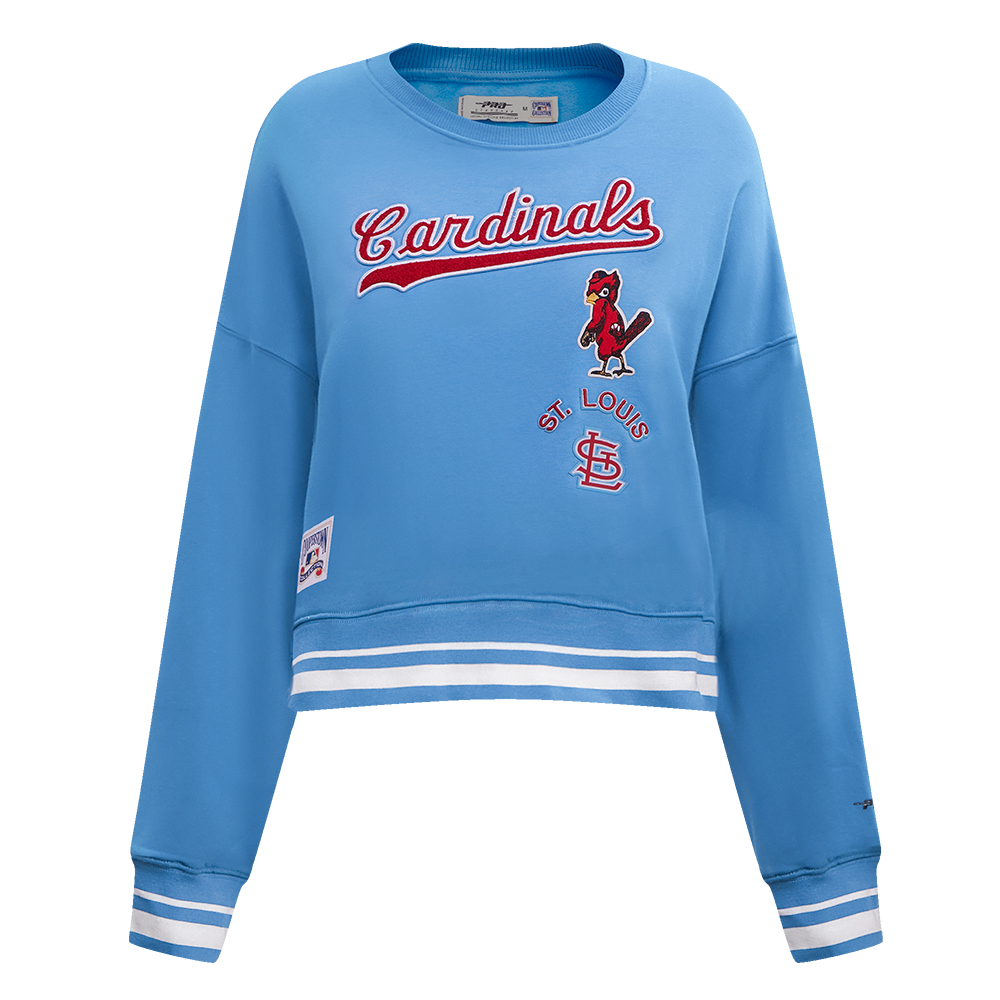 Pro Standard Women's St. Louis Cardinals Retro Classics Crewneck - University Blue - UNIVERSITY BLUE Thumbnail View 1