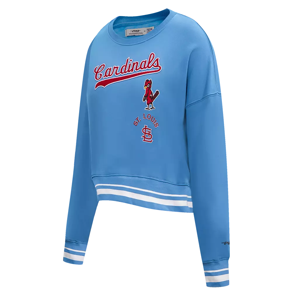Pro Standard Women's St. Louis Cardinals Retro Classics Crewneck - University Blue - UNIVERSITY BLUE