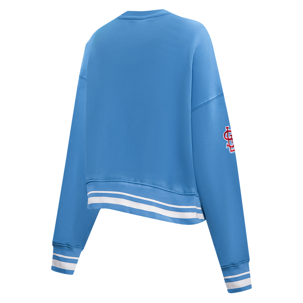 Pro Standard Women's St. Louis Cardinals Retro Classics Crewneck - University Blue - UNIVERSITY BLUE Thumbnail View 4