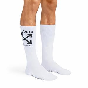 L/AB c/o Off-White Clamp Arrow Crew Socks (6 Pairs) &ndash; White/Black - WHITE/BLACK