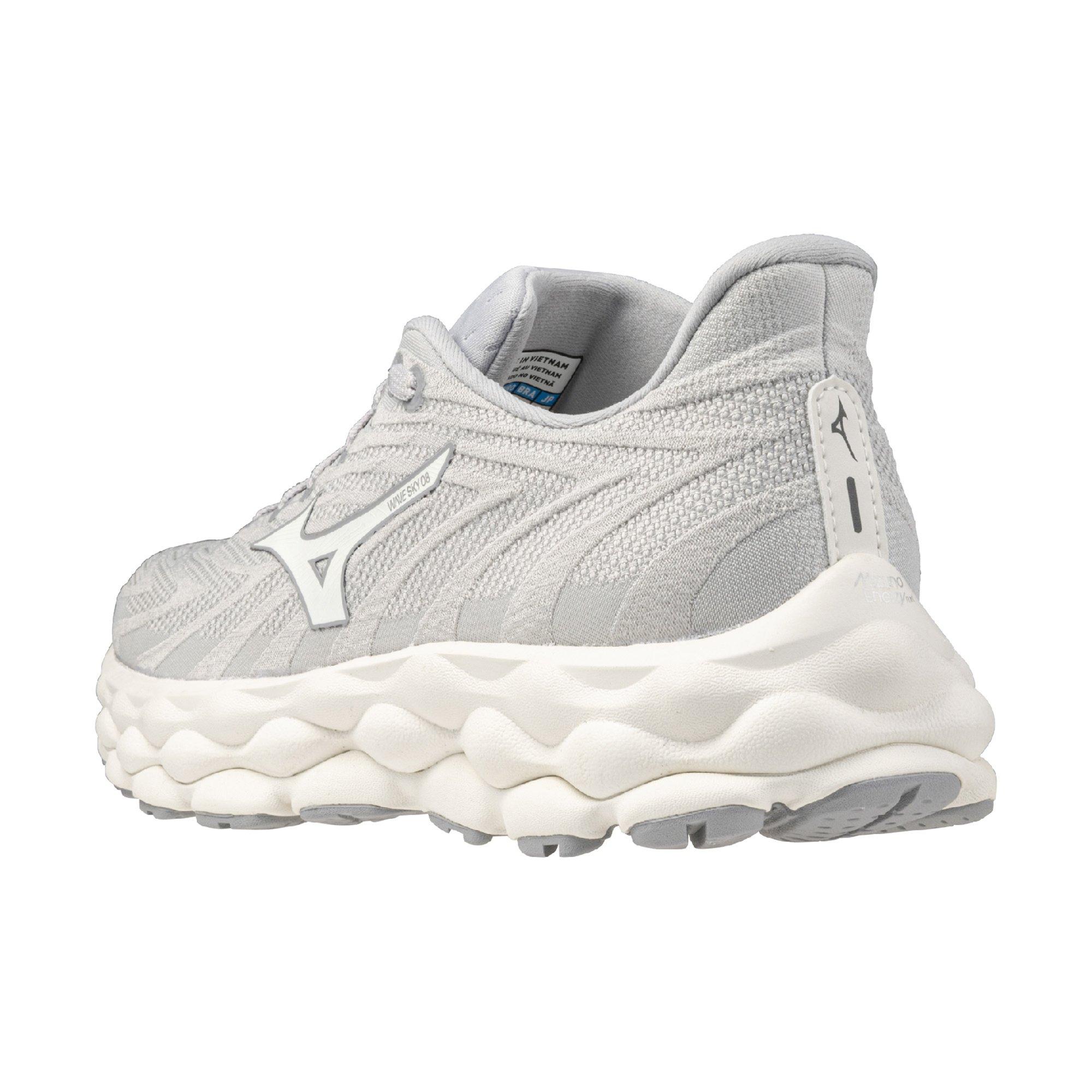 Mizuno Wave Sky 8 "Harbor Mist/Snow White" Women's Running Shoe - MIST/WHITE Thumbnail View 4