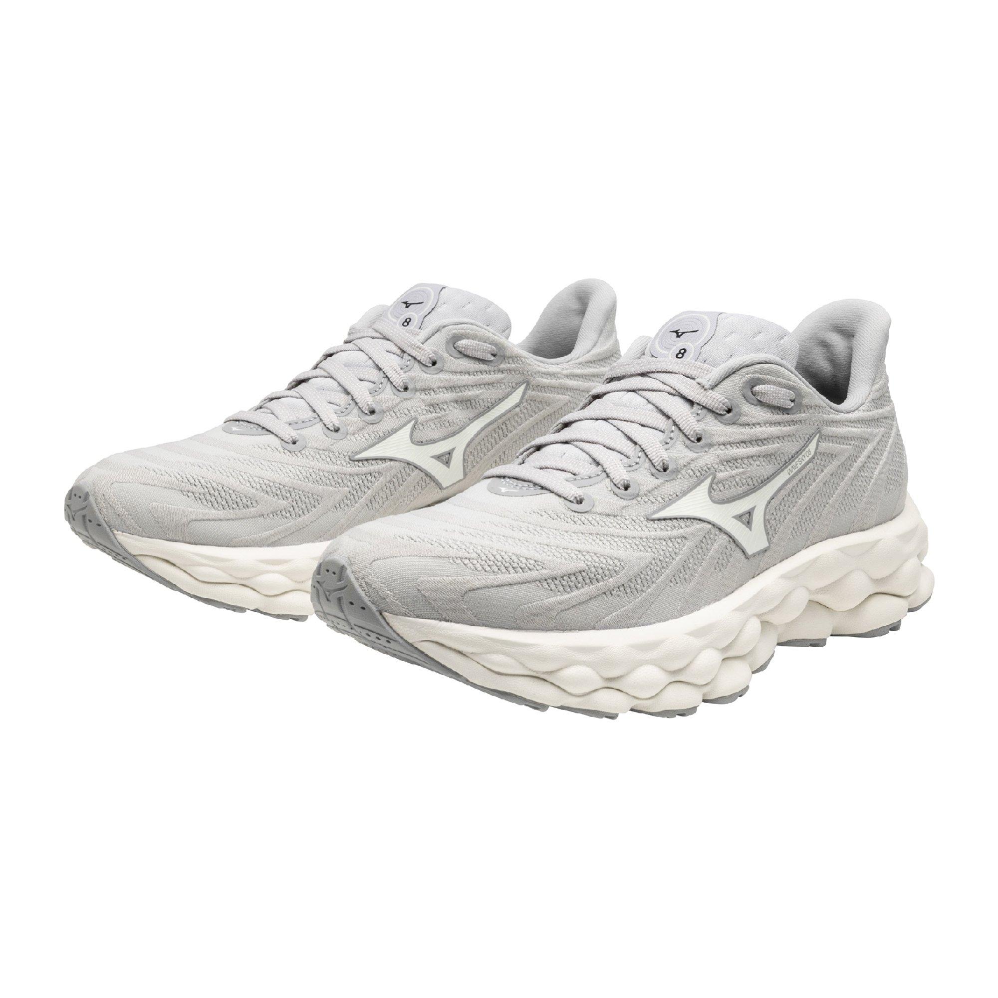 Mizuno Wave Sky 8 "Harbor Mist/Snow White" Women's Running Shoe - MIST/WHITE Thumbnail View 5