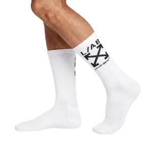 L/AB c/o Off-White Clamp Arrow Crew Socks (6 Pairs) &ndash; White/Multi-Color - WHITE/MULTI