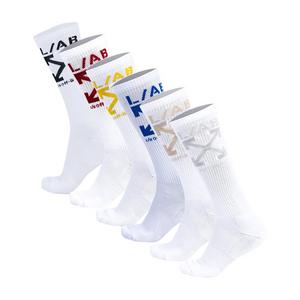 L/AB c/o Off-White Clamp Arrow Crew Socks (6 Pairs) &ndash; White/Multi-Color - WHITE/MULTI