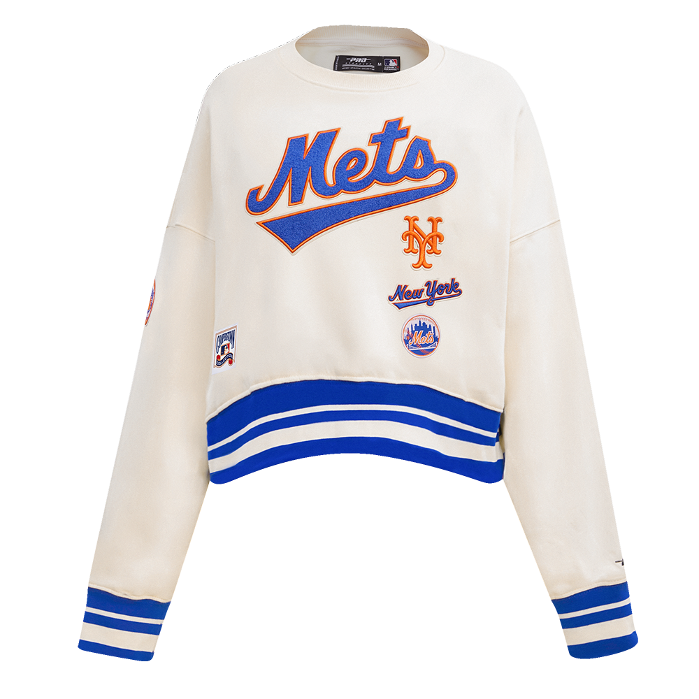 Pro Standard Women's New York Mets Retro Classics Crewneck - Eggshell - EGGSHELL Thumbnail View 1