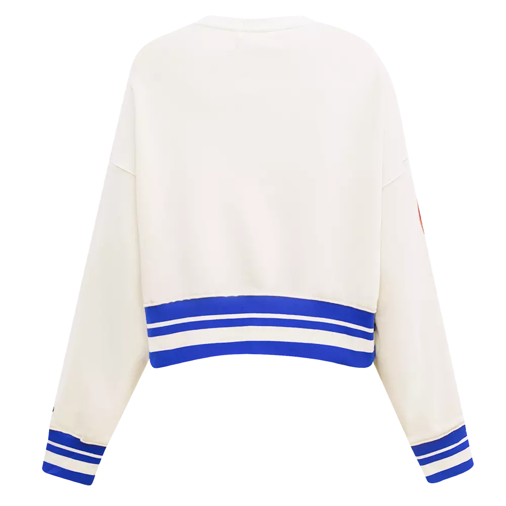 Pro Standard Women's New York Mets Retro Classics Crewneck - Eggshell - EGGSHELL
