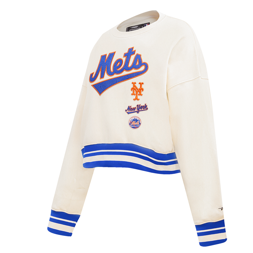 Pro Standard Women's New York Mets Retro Classics Crewneck - Eggshell - EGGSHELL Thumbnail View 3