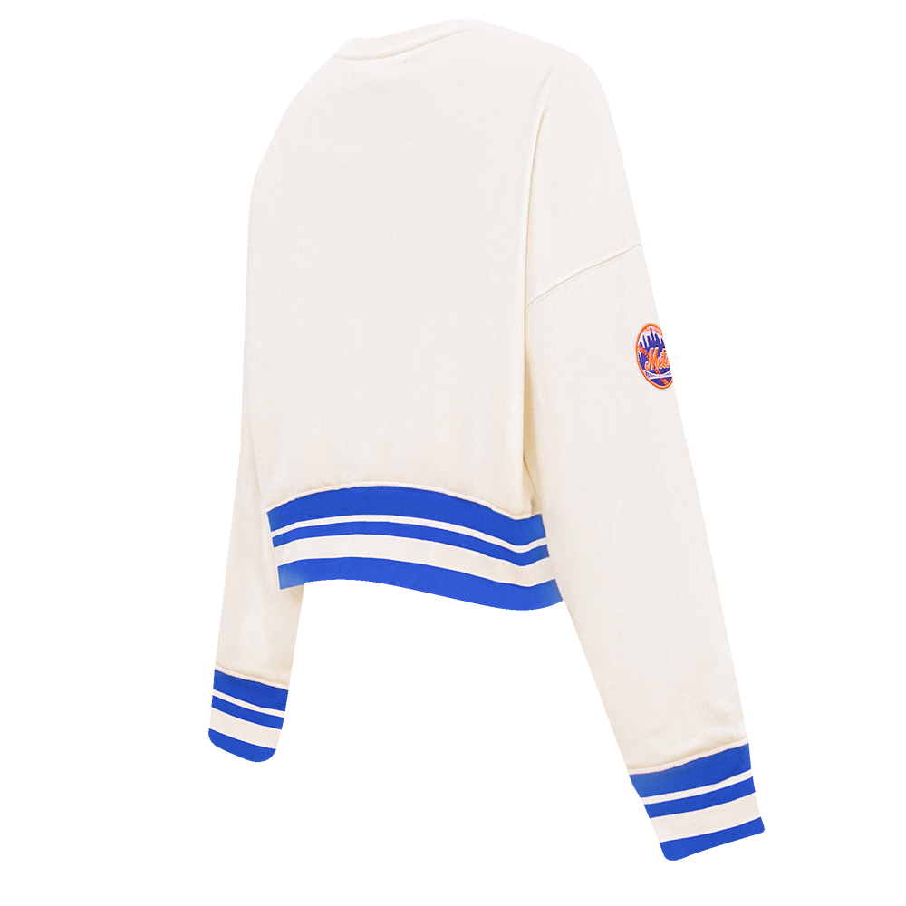Pro Standard Women's New York Mets Retro Classics Crewneck - Eggshell - EGGSHELL Thumbnail View 4
