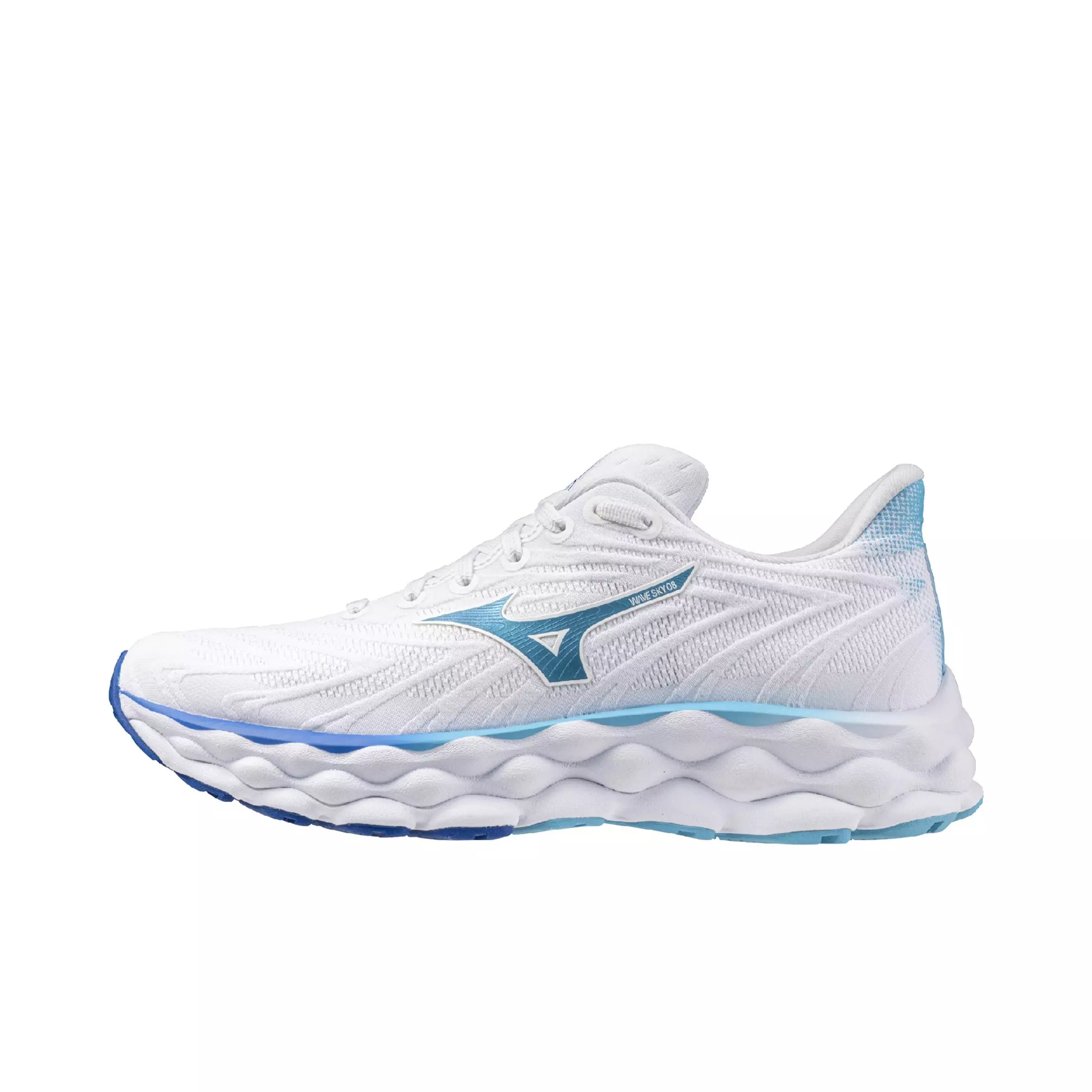 Mizuno Wave Sky 8 D "White/Moroccan Blue" Women's Running Shoe - WHITE/BLUE