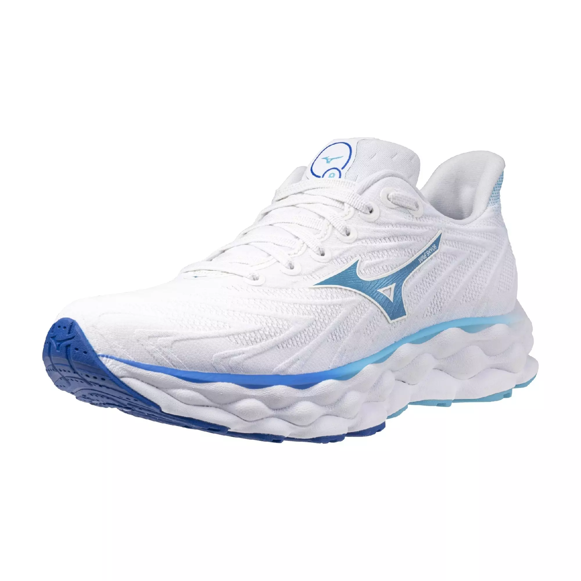 Mizuno Wave Sky 8 D "White/Moroccan Blue" Women's Running Shoe - WHITE/BLUE