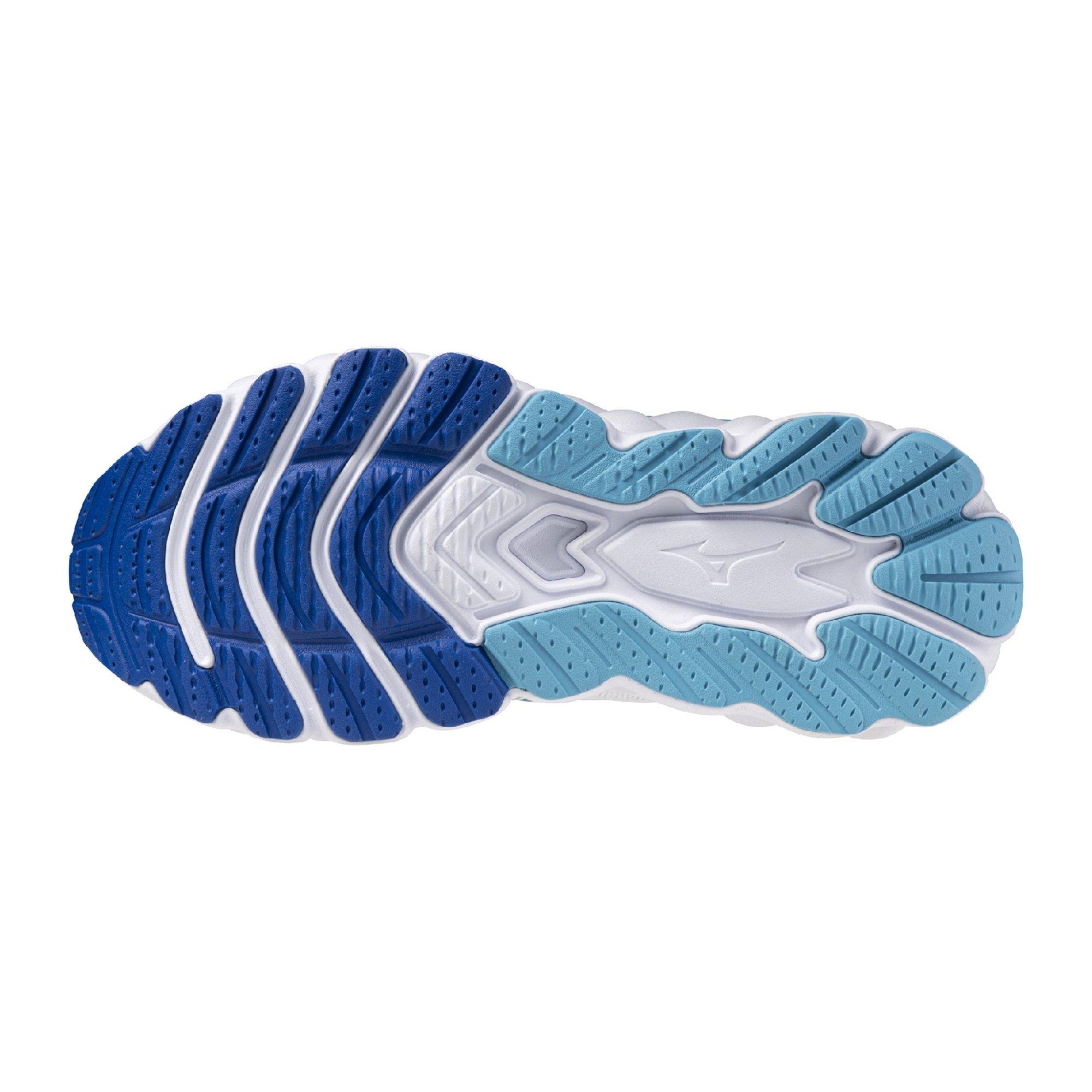 Mizuno Wave Sky 8 D "White/Moroccan Blue" Women's Running Shoe - WHITE/BLUE Thumbnail View 7