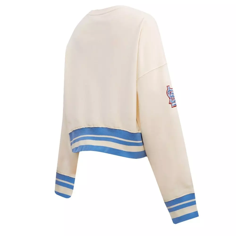 Pro Standard Women's St. Louis Cardinals Retro Classics Crewneck - Eggshell - EGGSHELL
