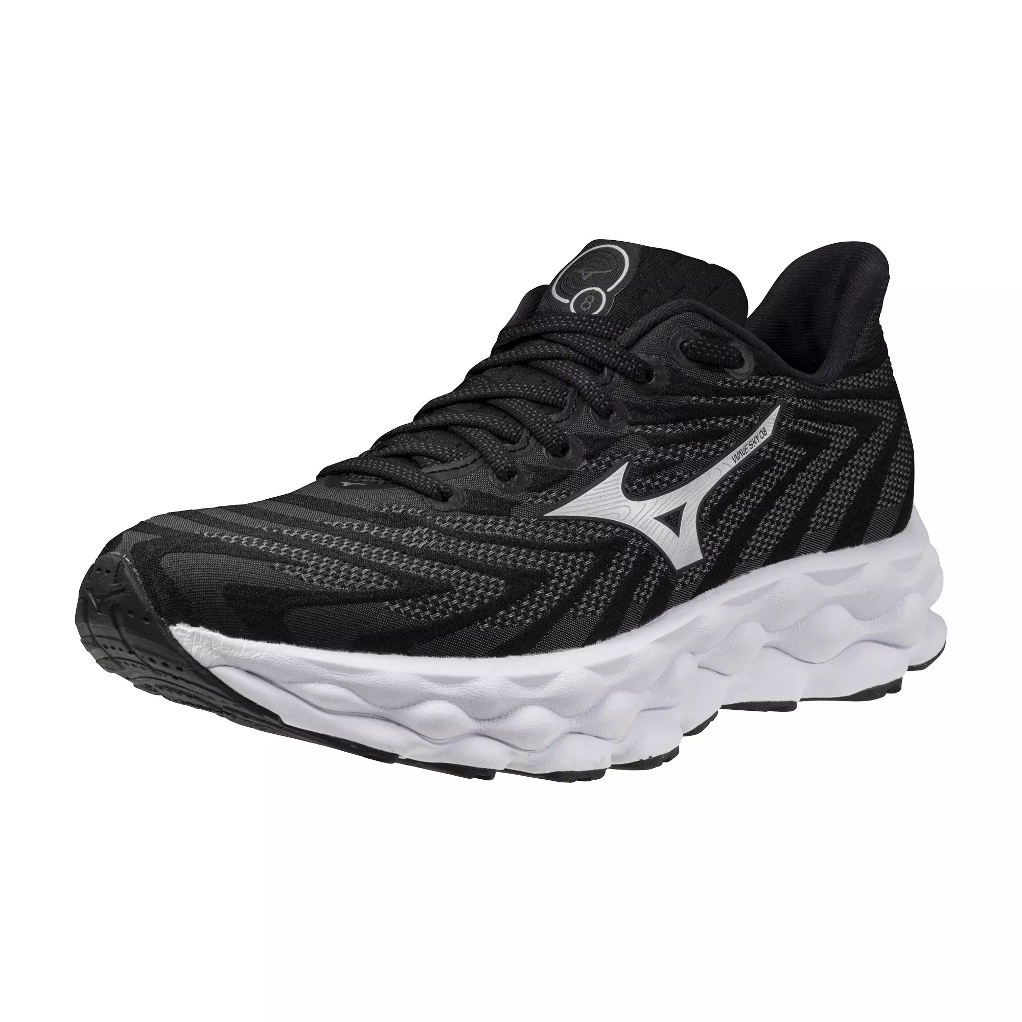 Mizuno Wave Sky 8 D "Black/Silver" Women's Running Shoe - BLACK/SILVER