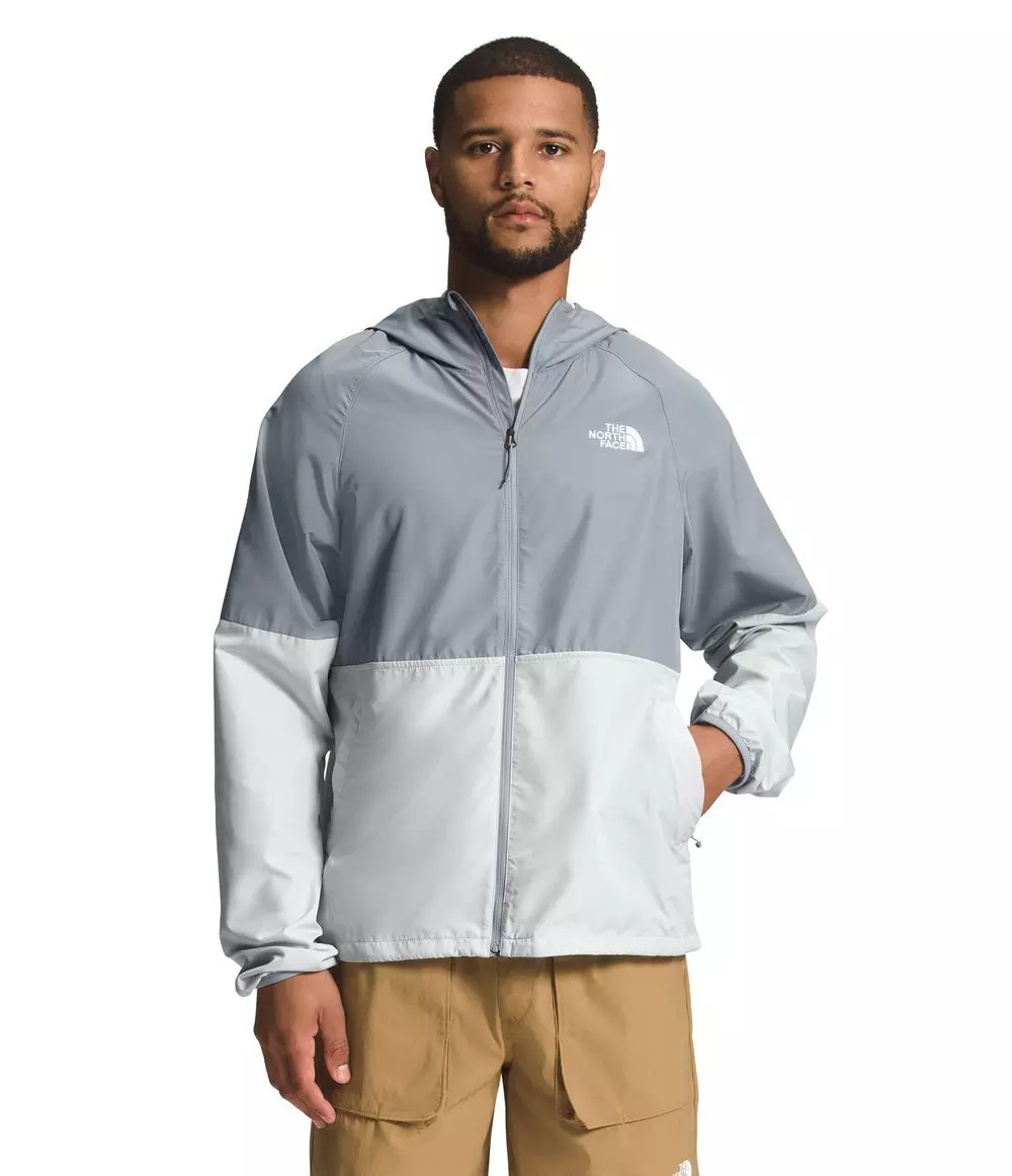 The North Face Men's Flyweight 2.0 Hooded Windbreaker Jacket - GREY