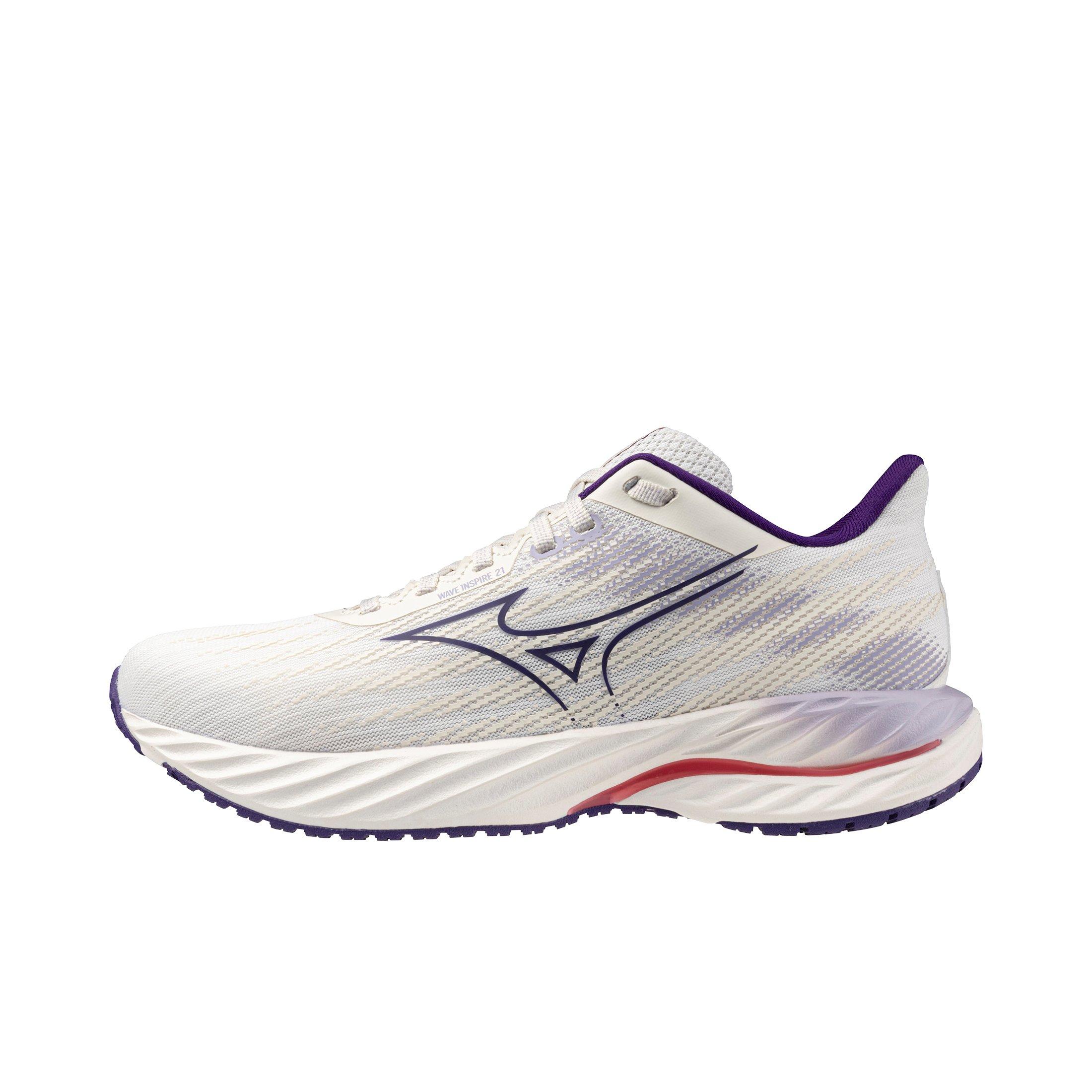 Mizuno Wave Inspire 21 "White/Vintage Indigo" Women's Running Shoe - WHITE/INDIGO Thumbnail View 2