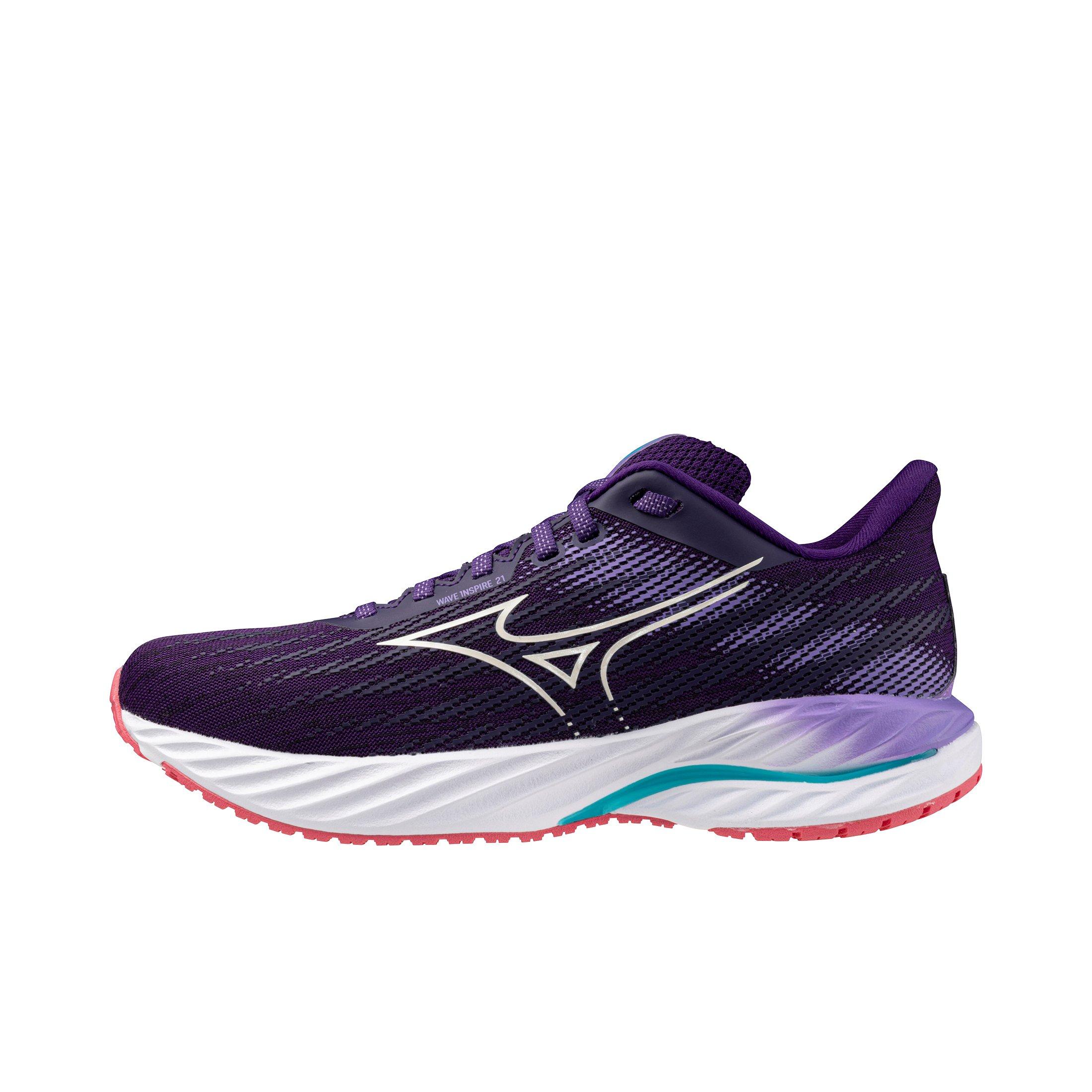 Mizuno Wave Inspire 21 "Vintage Indigo/White" Women's Running Shoe - INDIGO/WHITE Thumbnail View 2