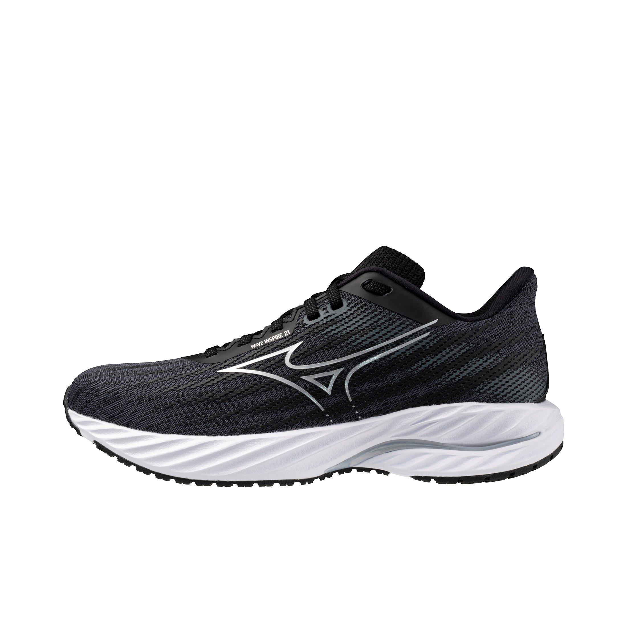 Mizuno Wave Inspire 21 "Black/Silver" Women's Running Shoe - BLACK/SILVER Thumbnail View 2