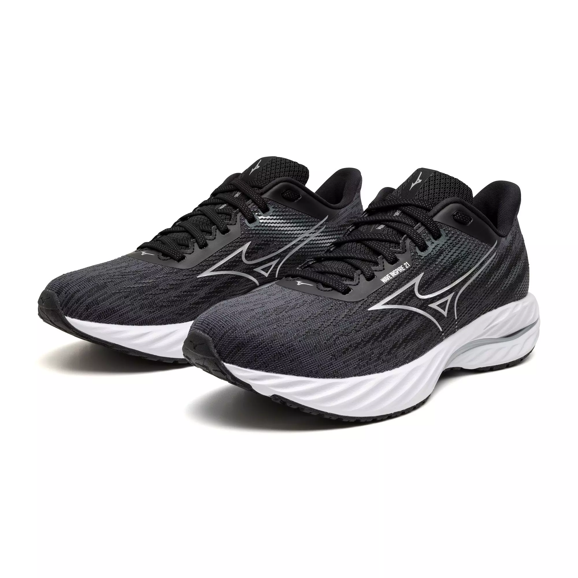 Mizuno Wave Inspire 21 "Black/Silver" Women's Running Shoe - BLACK/SILVER