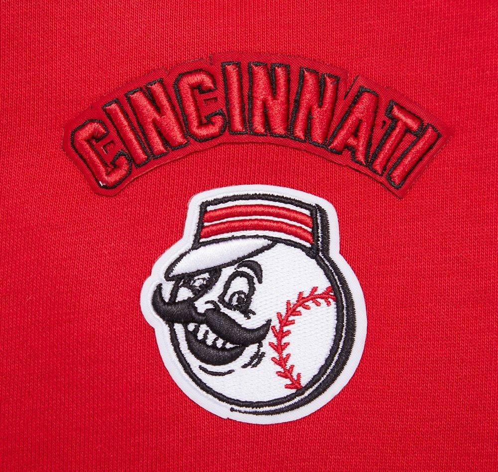 Pro Standard Women's MLB Cincinnati Reds Retro Classic Cropped Fleece Hoodie - Red - RED Thumbnail View 5