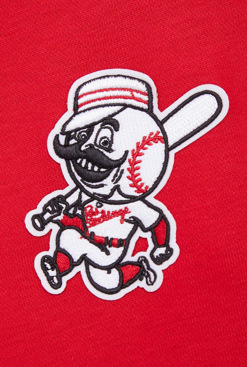 Pro Standard Women's MLB Cincinnati Reds Retro Classic Cropped Fleece Hoodie -Red - RED Thumbnail View 6