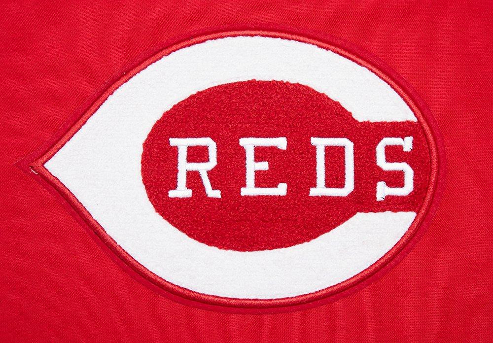 Pro Standard Women's MLB Cincinnati Reds Retro Classic Cropped Fleece Hoodie - Red - RED Thumbnail View 7