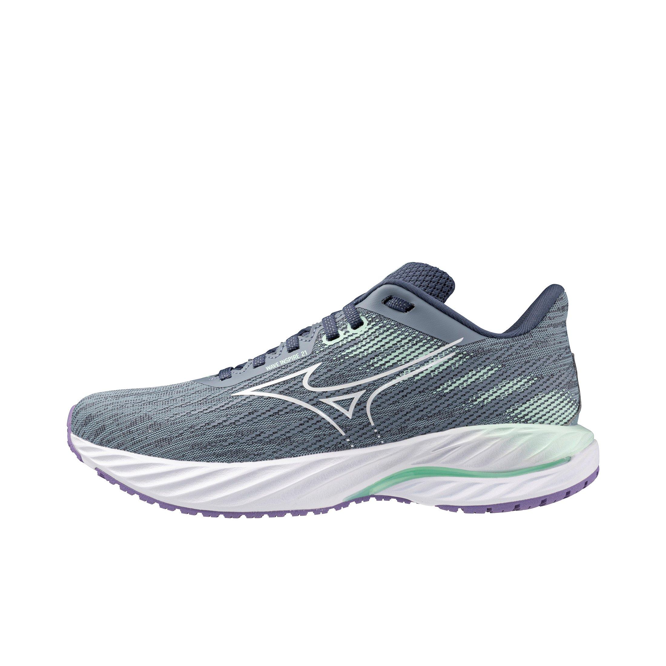 Mizuno Wave Inspire 21 "Tradewinds/White" Women's Running Shoe - TRADEWINDS/WHITE Thumbnail View 2
