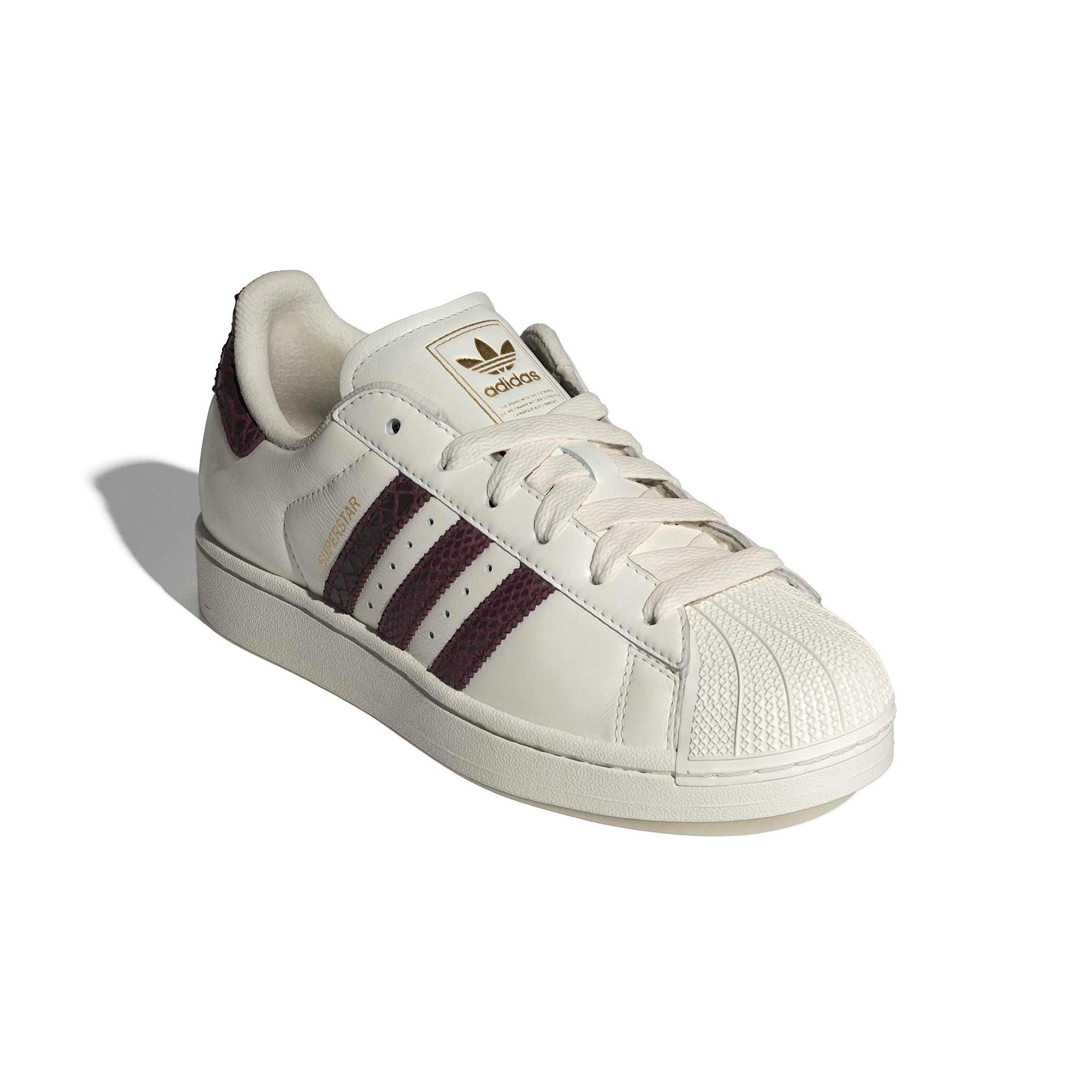 adidas Originals Superstar II "Off White/Maroon/Gold Metallic" Women's Shoe - OFF WHITE/MAROON/GOLD Thumbnail View 3