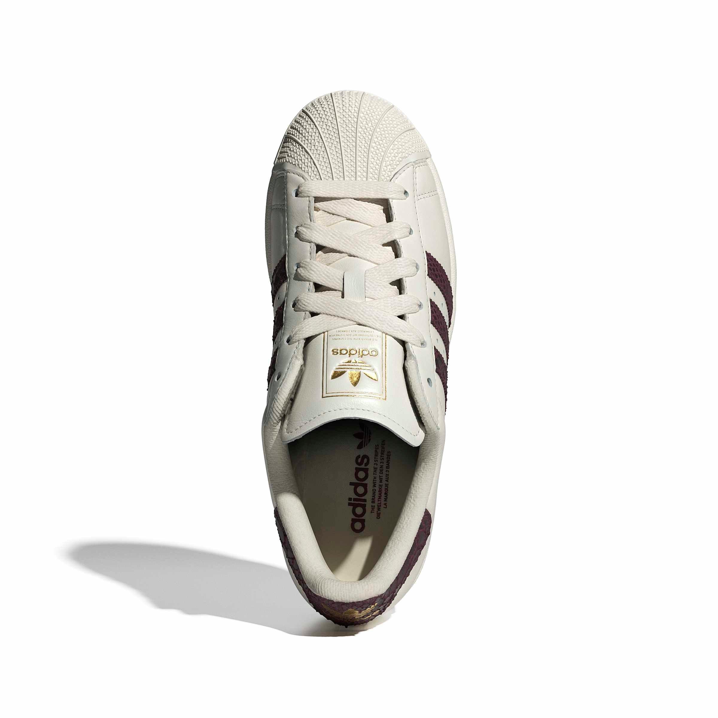 adidas Originals Superstar II "Off White/Maroon/Gold Metallic" Women's Shoe - OFF WHITE/MAROON/GOLD Thumbnail View 5