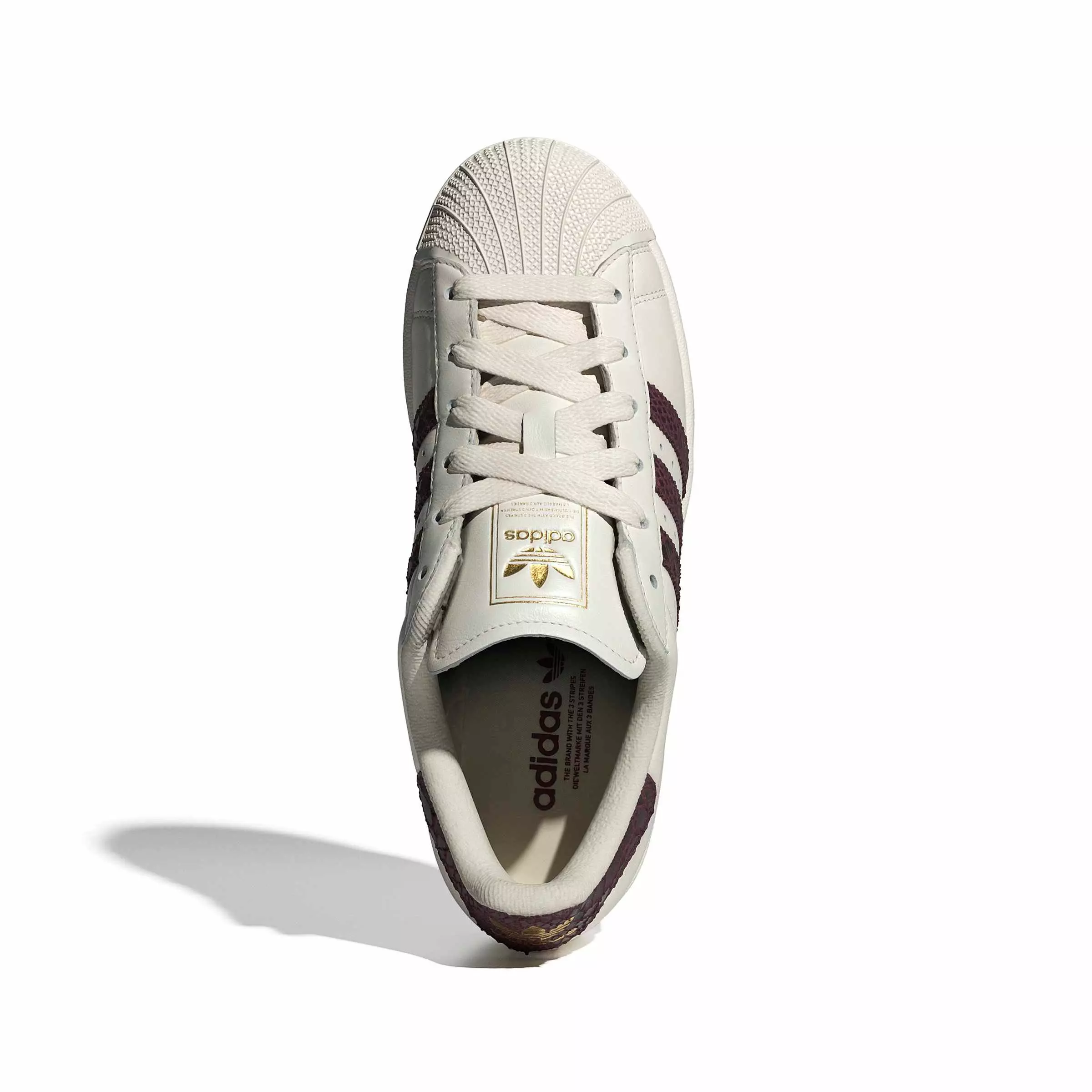 adidas Originals Superstar II "Off White/Maroon/Gold Metallic" Women's Shoe - OFF WHITE/MAROON/GOLD
