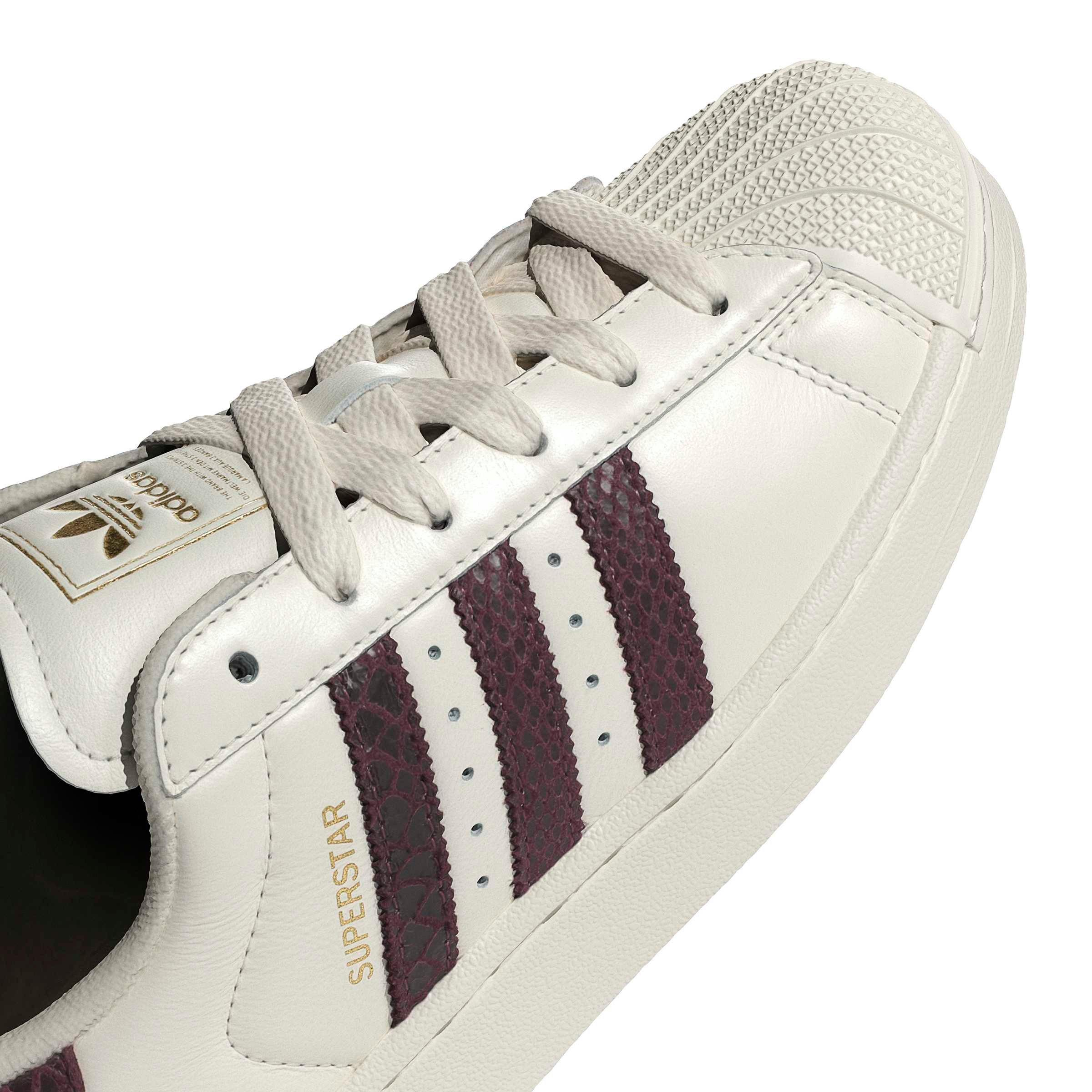adidas Originals Superstar II "Off White/Maroon/Gold Metallic" Women's Shoe - OFF WHITE/MAROON/GOLD Thumbnail View 7