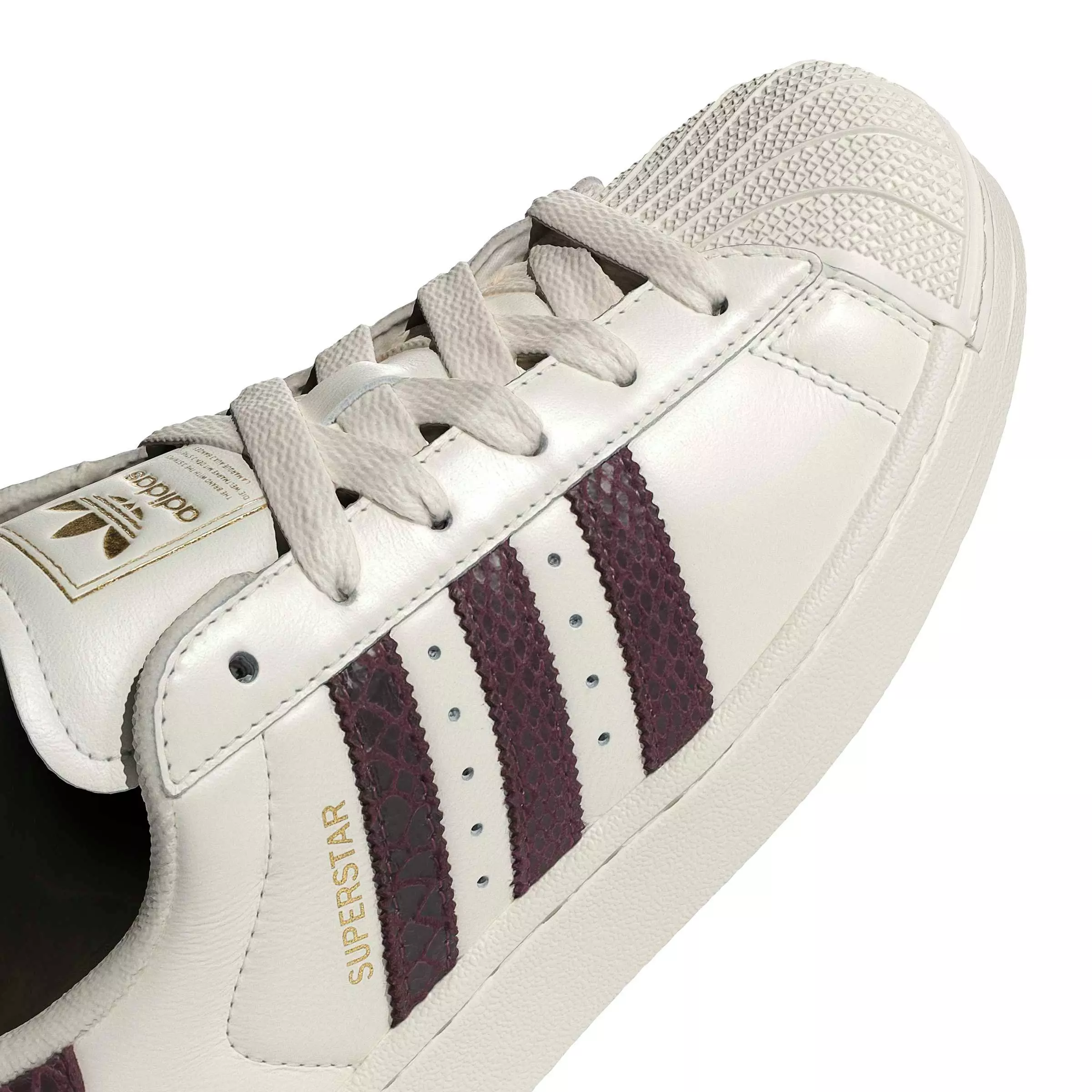 adidas Originals Superstar II "Off White/Maroon/Gold Metallic" Women's Shoe - OFF WHITE/MAROON/GOLD