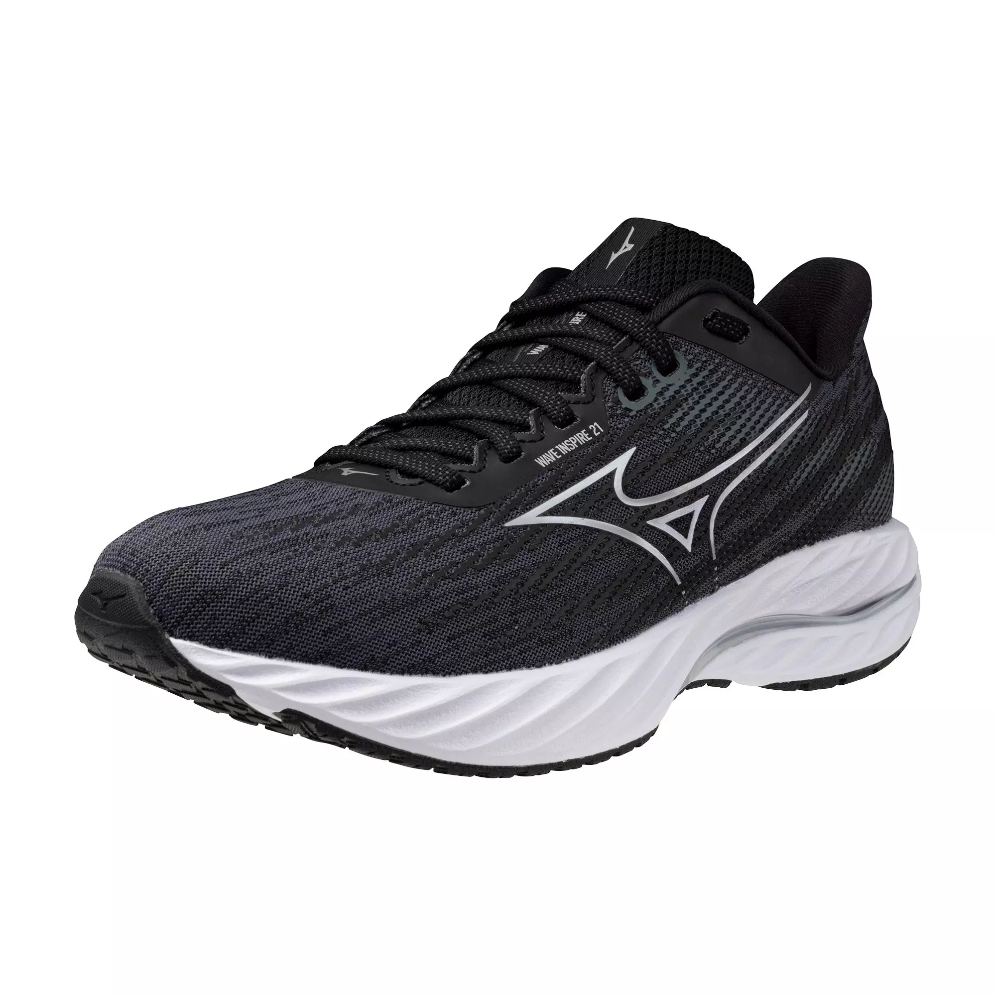 Mizuno Wave Inspire 21 "Black/Silver" Women's Wide Running Shoe - BLACK/SILVER