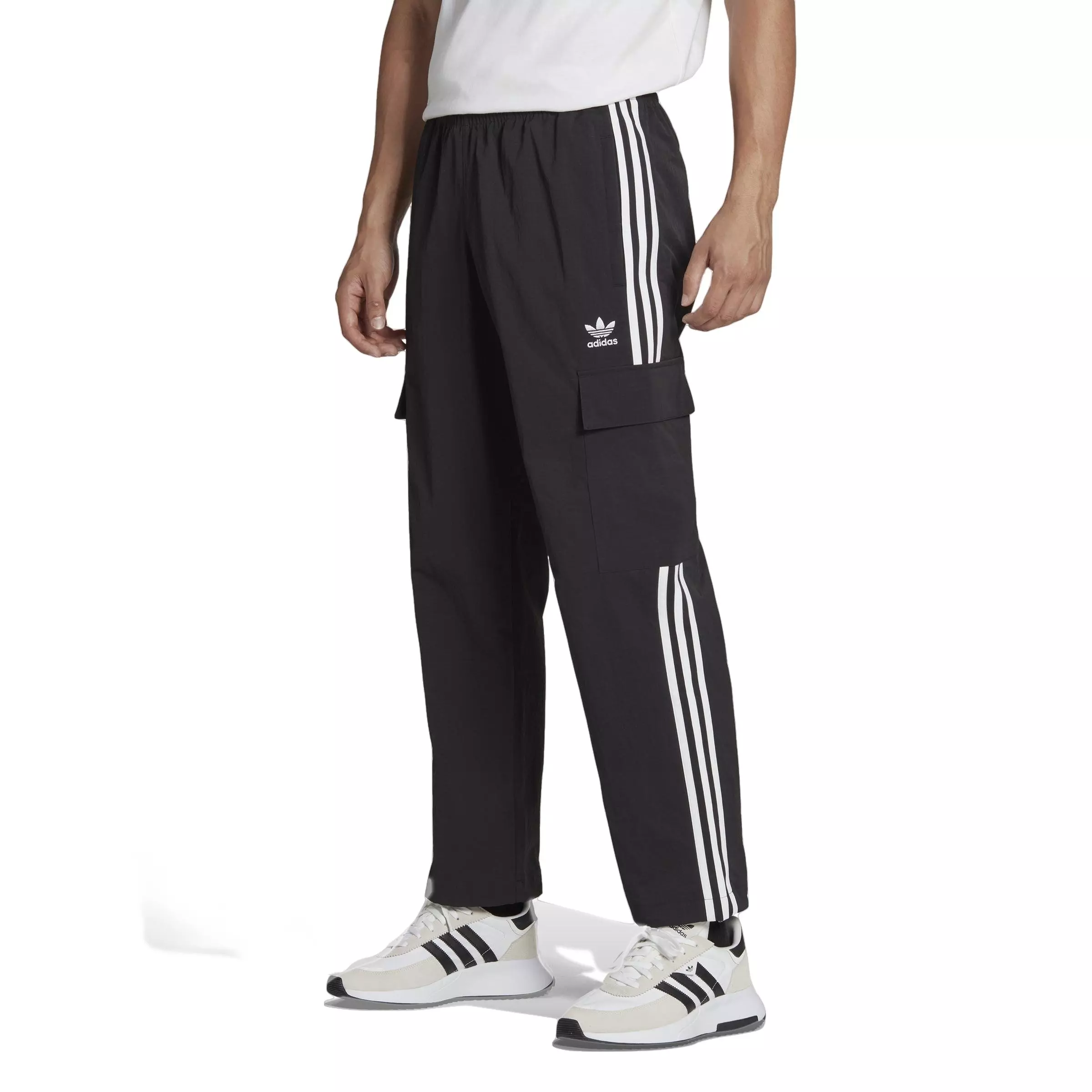 adidas Originals Men's Adicolor Classics 3-Stripes Cargo Pants-Black -  Hibbett