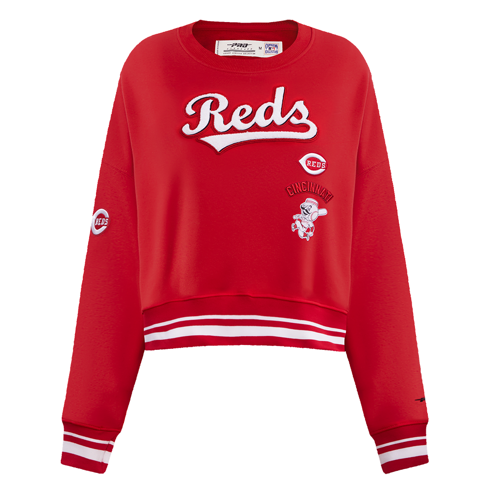 Pro Standard Women's Cincinnati Reds Retro Classics Crewneck - Red - RED Thumbnail View 1