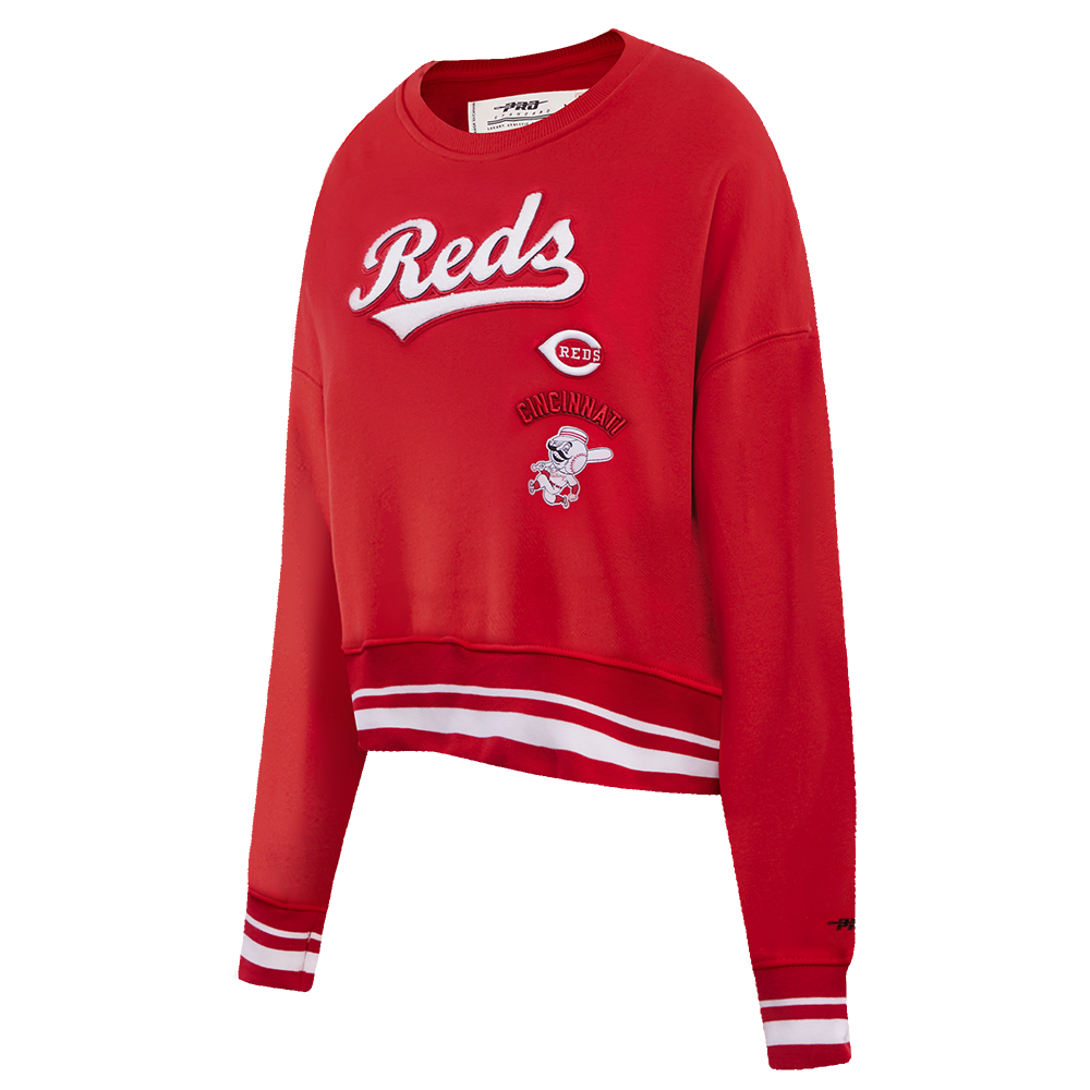 Pro Standard Women's Cincinnati Reds Retro Classics Crewneck - Red - RED Thumbnail View 3