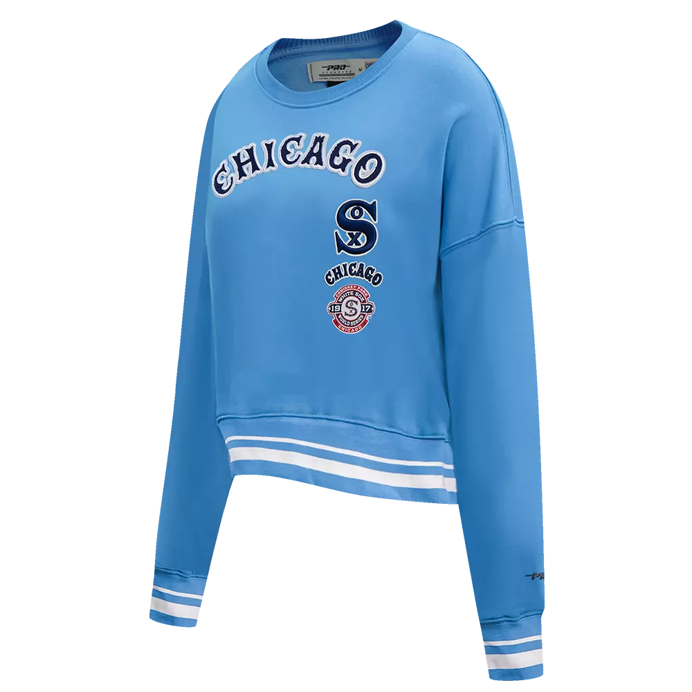 Pro Standard Women's Chicago White Sox Retro Classics Crewneck - University Blue/White - UNIVERSITY BLUE/WHITE