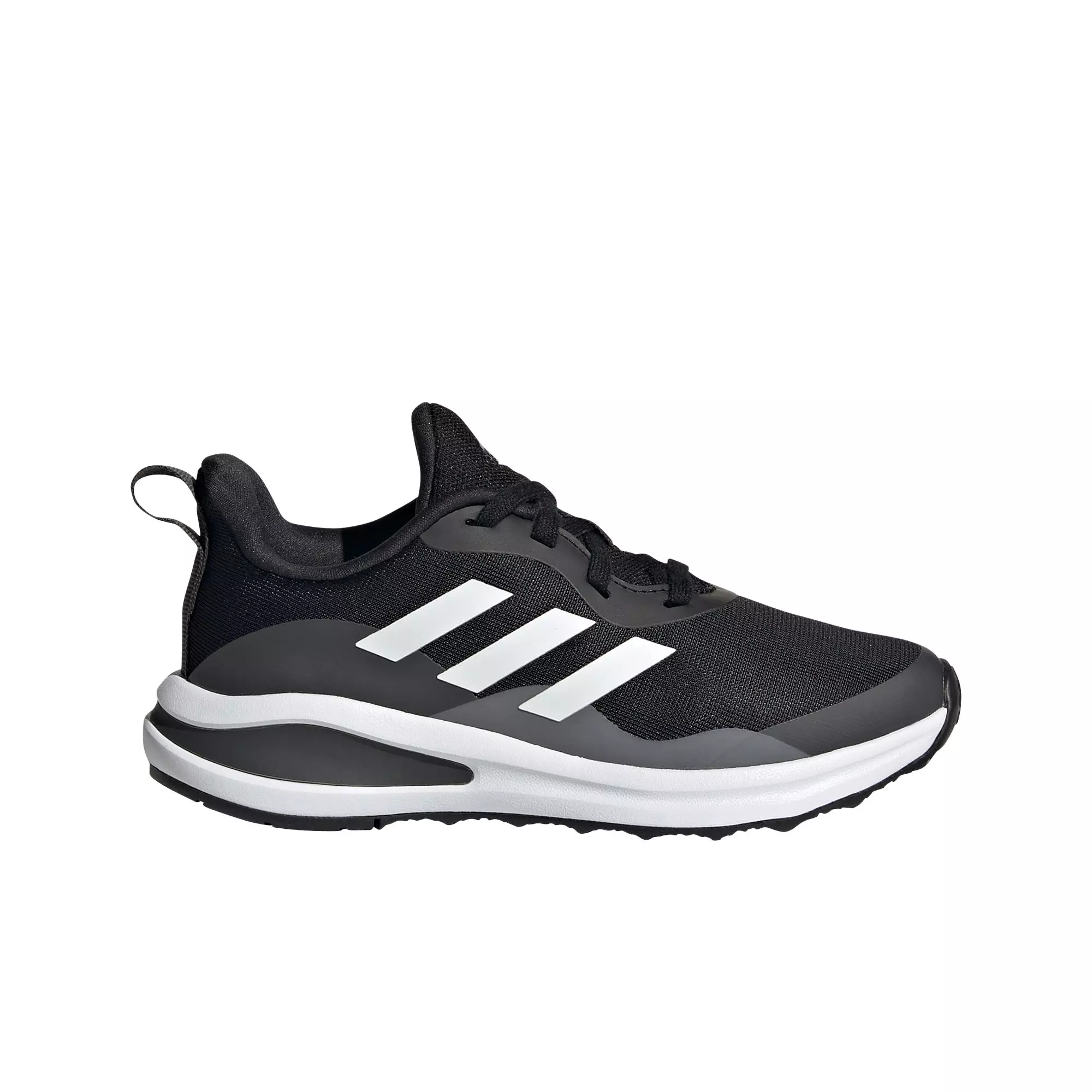 adidas FortaRun Lace "Core Black/Ftwr White/Grey Six" Grade School Boys' Running Shoe - BLACK/WHITE/GREY