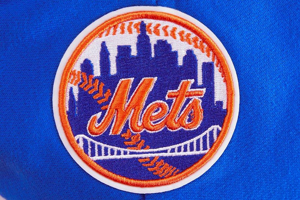 Pro Standard Women's MLB New York Mets Retro Classic Cropped Fleece Hoodie -Royal Blue/Orange - ROYAL/ORANGE Thumbnail View 8
