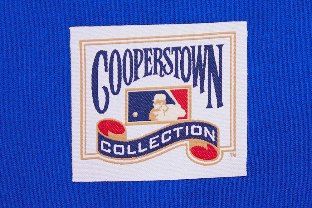 Pro Standard Women's MLB New York Mets Retro Classic Cropped Fleece Hoodie - Royal Blue/Orange - ROYAL/ORANGE Thumbnail View 9