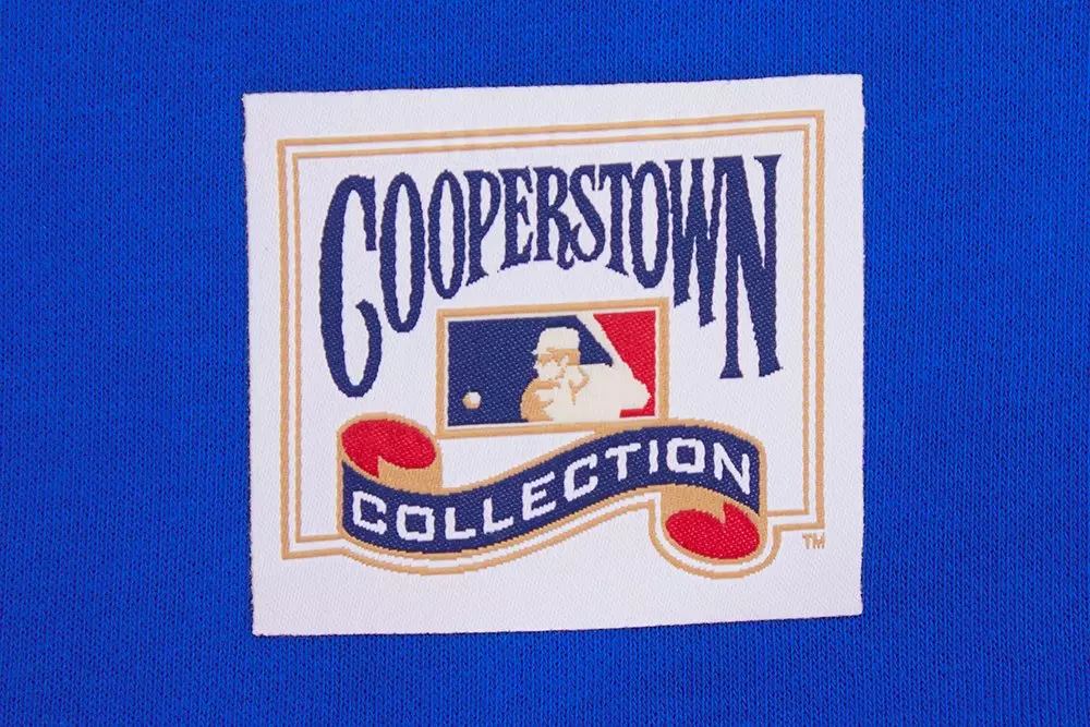 Pro Standard Women's MLB New York Mets Retro Classic Cropped Fleece Hoodie -Royal Blue/Orange - ROYAL/ORANGE